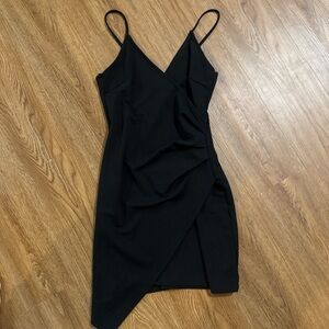 Elegant Black Wrap Dress